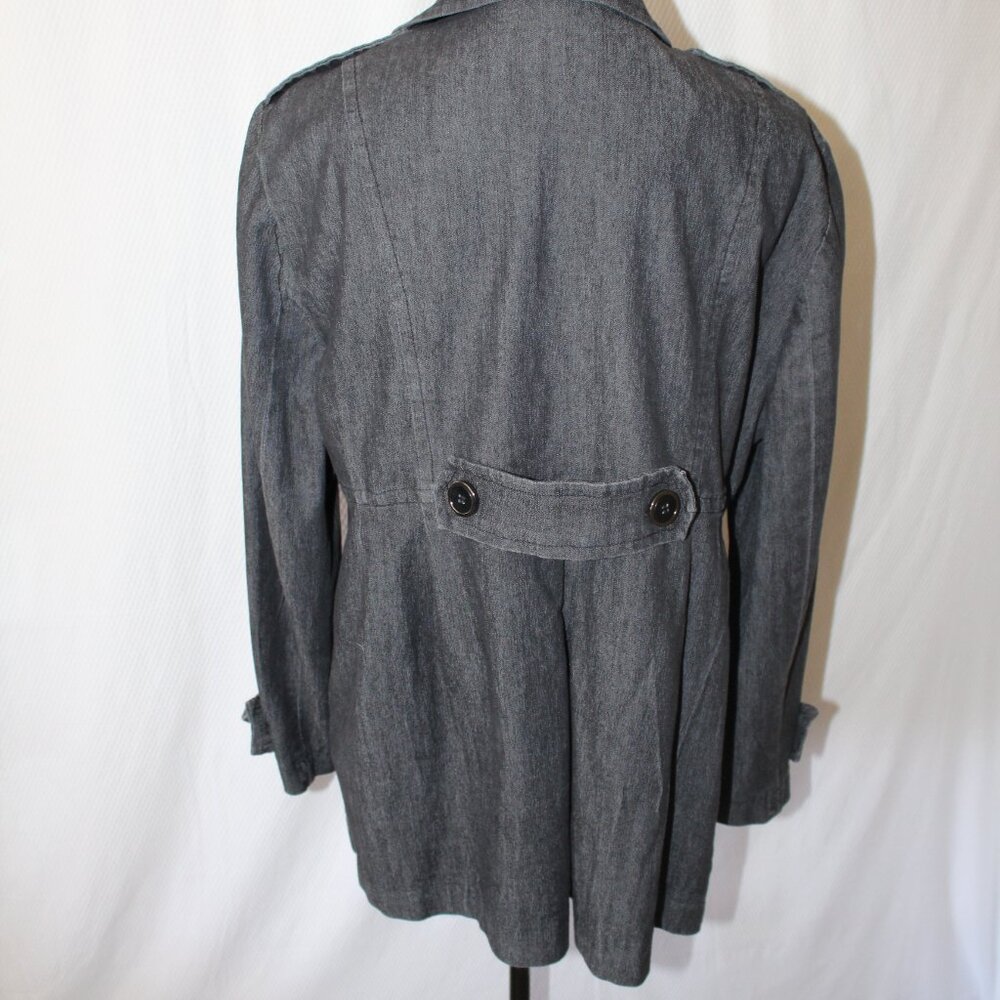 Kenar Sport Coat Jacket Blazer Gray Denim Pleated Size XL Pre-Loved EUC - Picture 9 of 13